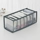 thumbnail image 3 of Organizador de cajones con divisor para armario, caja de almacenamiento para ropa interior, corbata, hogar, viajes, para mujeres y hombres 7 quejas grises, 3 of 9