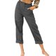 thumbnail image 1 of Pantalones Casuales Pantalones casuales de mujer Pantalones de verano de algodón transpirable Pantalones delgados (gris oscuro XL) Cgtredaw Para estrenar, 1 of 1