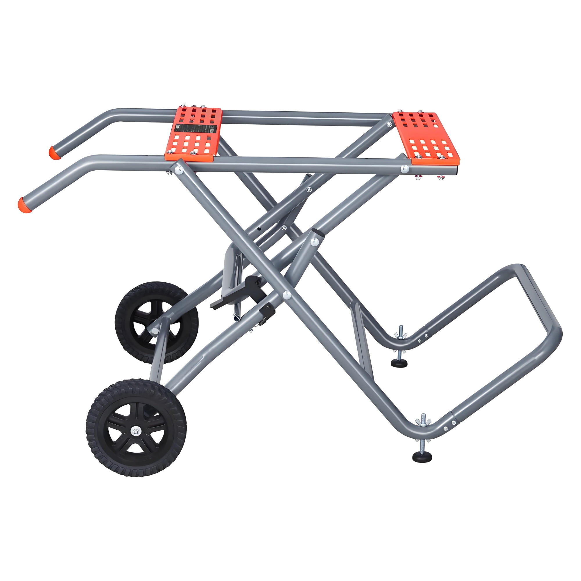 350 lbs Portable Table Saw Stand, Rolling Foldable Heavy Duty Construction with 8 Inch Rubber Wheels, Universal Fit for Most Table Saws, Easy Storage