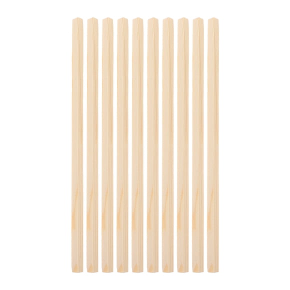 HOOWIFFY 10Set Window Molding Strip Decor Beige Isosceles Triangle for Adjustable with Paint or Stain 11.79X0.59X0.39in