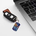 thumbnail image 7 of Uemuo Colorful Fall Leaves Pattern Rectangular Metal Keychain - Durable, Stylish, and Personalized Key Ring for Men and Women,Engraved Keychain,Gift Slim Sturdy Keychain, 7 of 7