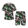 thumbnail image 1 of Balery Lilies Flowers Conjunto de Pijama Infantil de Manga Corta con Estampado – Ropa de Dormir de Algodón Suave-Small, 1 of 6