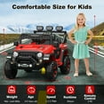 thumbnail image 2 of Juiluna Kids Electric Vehicle for Ages 3-6, Ride on Car with 2.4G Remote Control, 12V Battery Powered Electric Car for Kids with 3 Adjustable Speeds, Sf Start, Battery Display, Music, 2 of 7