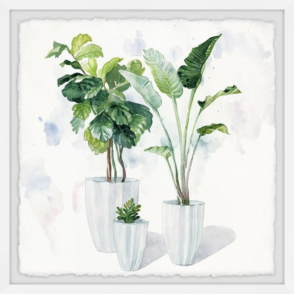 Marmont Hill Bird of Paradise Foliage II Framed Painting Print-Size:12" x 12"