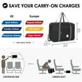 thumbnail image 2 of For Spirit Airlines Personal Item Bag 18x14x8,Travel Duffel Bag  with Shoulder Strap,Underseat Foldable Carry-on Luggage for Men Women,Black Bags, 2 of 6