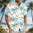 thumbnail image 2 of ZCFZJW Men's Hawaiian Shirt Big and Tall Regular Fit Casual Summer Short Sleeve Floral Button Down Shirts Tropical Holiday Beach T-Shirts Tops Multicolor#02 XXXL, 2 of 6