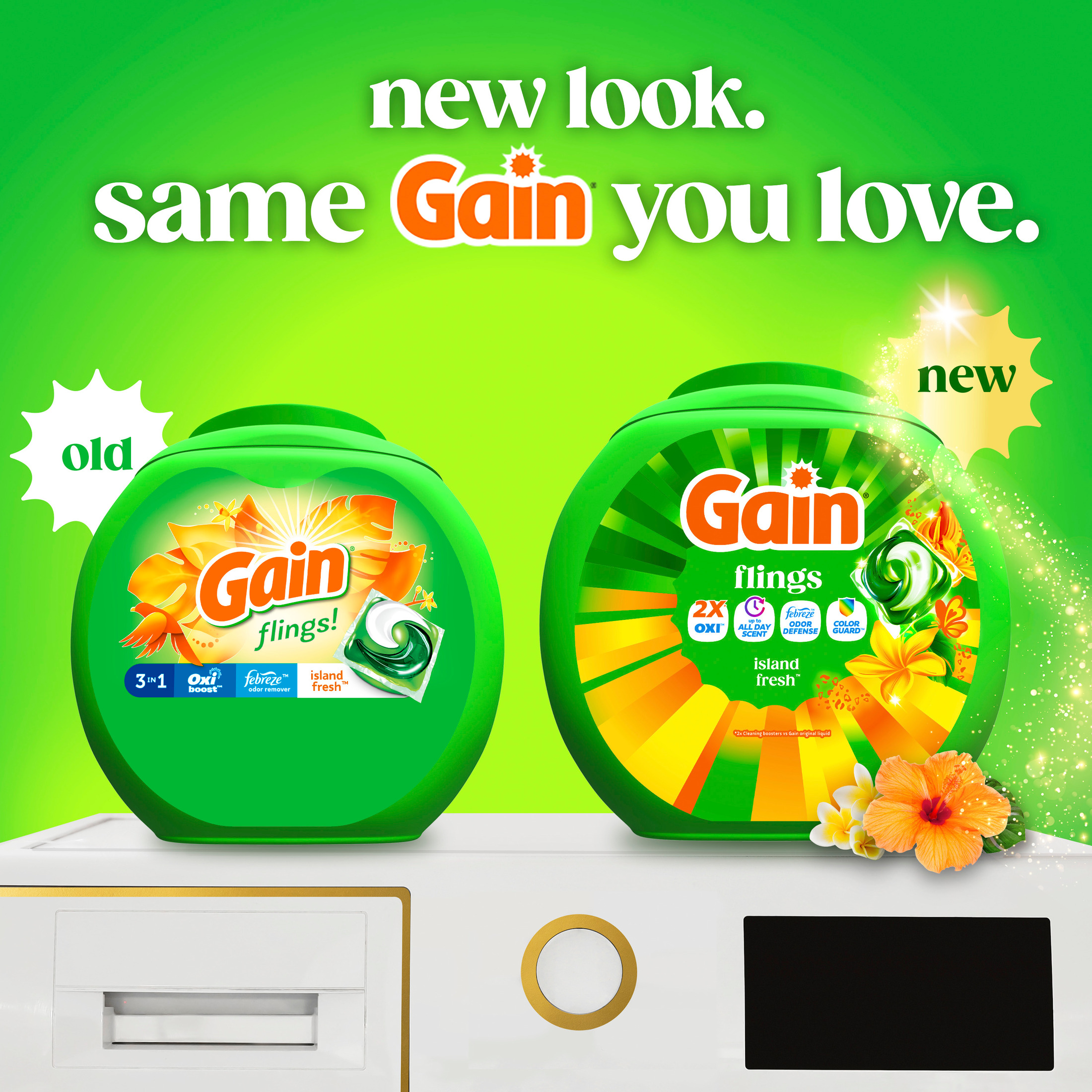 Gain Flings Laundry Detergent Pacs Island Fresh 60 Count photo 2
