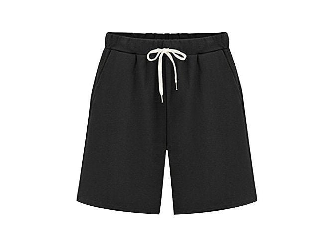 women's knit shorts with elastic waist