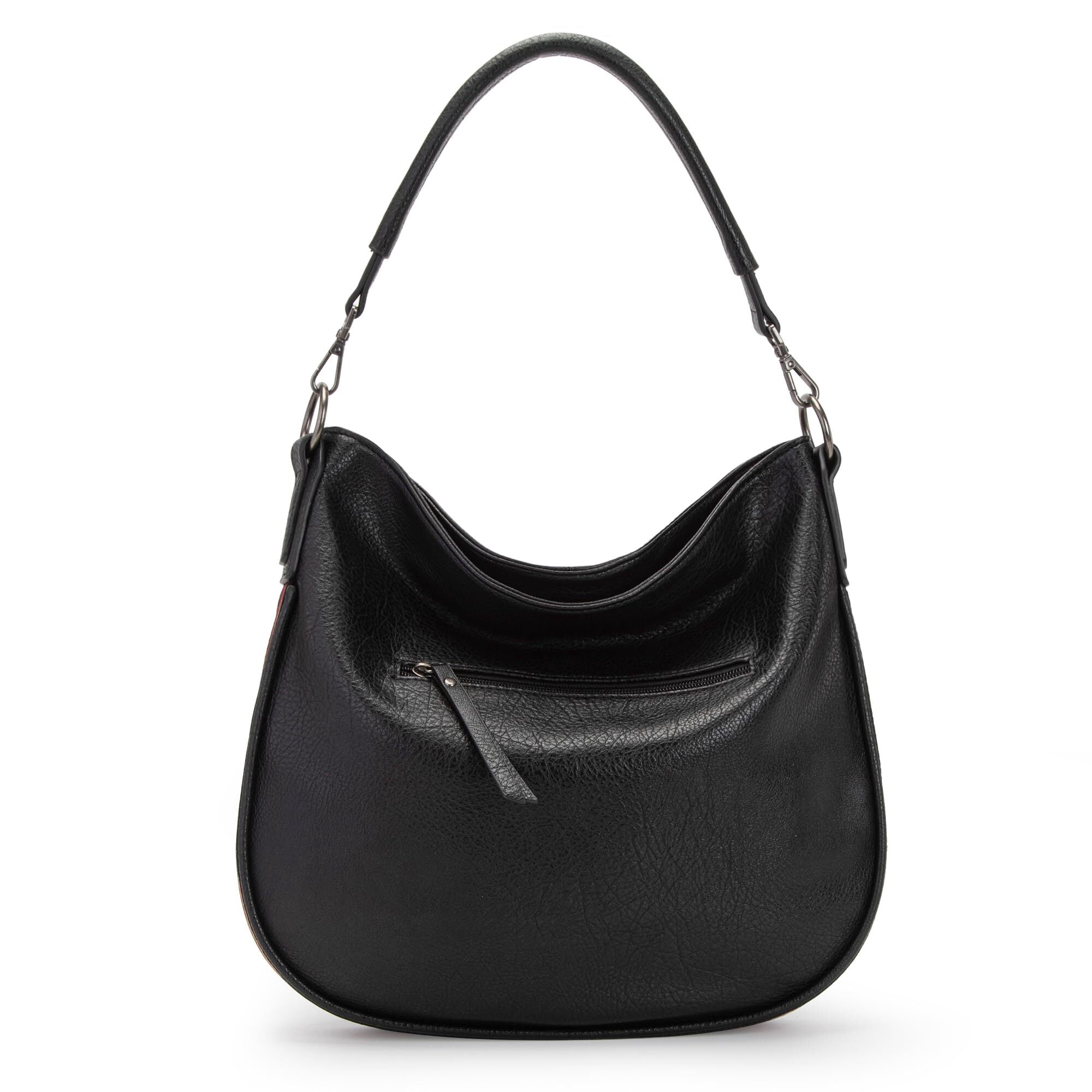 Wrangler Hobo Bags Large Crossbody Bags for Women Shoulder Purses with Striped Cotton Straps, Black