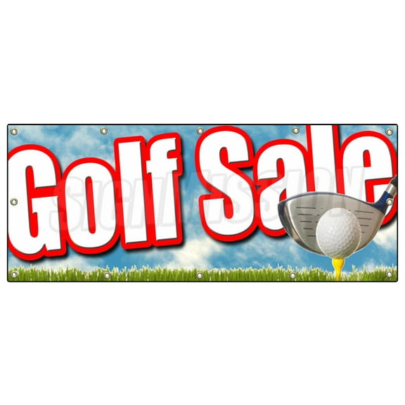 48"x120" GOLF SALE BANNER SIGN golfing shop signs ball club pro bags golfer