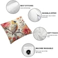thumbnail image 4 of COMIO Throw Pillow Covers,Pillowcases,Pillow Cases,Floral Vintage Parrot Blossom, 2-Pc White, 4 of 6