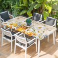 thumbnail image 2 of White Daisy Table Cloths for 5 Foot Rectangle Tables, Spring Floral Bees Elegant Pastoral Botanical Patio Waterproof Elastic Fitted Tablecloths, Washable Rectangular Table Cover for Camping, 2 of 8