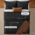 thumbnail image 3 of Mainstays Full/Queen Comforter Set, All-Season, 5-Piece, Black Jacquard Geo, 3 of 12