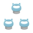 thumbnail image 4 of Billuyoard Peine para gatos de mano para mascotas, cepillo para quitar el pelo en forma de concha, mango Adorable, mango bonito, cara de gato azul Type1 NO1, 4 of 6