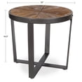 thumbnail image 2 of Kate and Laurel Gerhardt Round Wood and Metal Side Table, 20 x 20 x 18.5, Brown and Charcoal Gray, 2 of 7