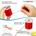 thumbnail image 4 of Uxcell 26Ft 0.7mm Stretchy Bracelet String Set, Craft Cord with Needle, Brown, 4 of 6