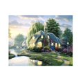 thumbnail image 1 of DIY casa paisaje redondo pintura de diamantes de imitación jardín paisaje cristal punto de cruz decoración del hogar imagen de diamante AweSitey JJ15241-04, 1 of 6