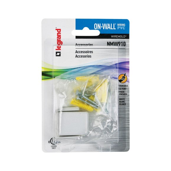 Paquete de accesorios para sistema de cableado Legrand NMW910, blanco, paquete de 1
