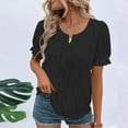 thumbnail image 2 of Timegard Going out Tops for Women Scoop Neck Comfy Slim Fitting Short Sleeve Solid Color Casual Tops, 2 of 7