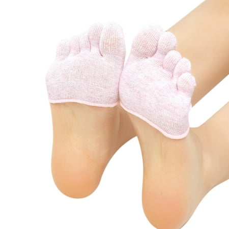 

Fashion Socks 3 Pairs Women Invisible Yoga Sport Non Slip Toe Socks Half Grip Heel Five Finger Socks