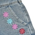 thumbnail image 3 of Peacolate 5-10T Little&Big Girls Adjustable Straps Short Overalls Jeans Outfits,Butterfly,5-6Years, 3 of 4