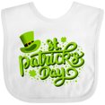 thumbnail image 3 of Inktastic St. Patrick's Day Hand Lettering with Green Top Hat Boys or Girls Baby Bib, 3 of 4