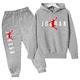 thumbnail image 3 of Conjuntos de chándal para niños, ropa para bebés, niños y niñas, trajes deportivos de moda, sudaderas con capucha y pantalones, chaqueta de marca, ropa para niños, 3 of 5