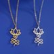 thumbnail image 4 of Fashion Real Stainless Steel Yoga Pendant Collar Jewelry Forever Chain Lotus Flower Necklace for Women Men Gift, 4 of 5