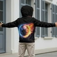 thumbnail image 6 of Uourmeti Galaxy Flame Soccer Kids Casual Pullover Hoodie Long Sleeve Soft with Pockets Lightweight Comfy Top Boys Size 14-16, 6 of 6