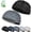 Black+dark Gray, variant on 2 Pack Men's Breathable Brimless Hat, Tang Ultra Hat, Large-Mesh Brimless Skullcap, Adjustable Hip-Hop Cap Docker Beanie