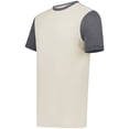 thumbnail image 1 of Augusta Sportswear Men's Gameday Vintage Ringer Tee, Birch/Carbon Heather, X-Large, 1 of 1