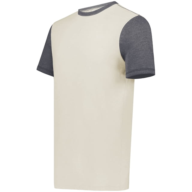 Augusta Sportswear Men's Gameday Vintage Ringer Tee, Birch/Carbon Heather, 3X-Large