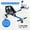 Blue, variant on 1pc Hoverboard Go Kart Seat Attachment with Off-Road Tires & Shock Absorber - Compatible with 6.5"-10" Hoverboards, Converts Self-Balancing Scooter into Go