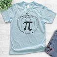 thumbnail image 2 of Kids Pumpkin Pi T-shirt, Youth Kids Boy Girl T-Shirt, Pumpkin Shirt, Pumpkin Pie Thanksgiving Shirt, Halloween, Light Blue, Large, 2 of 4