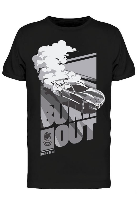 Design: Burnout Racing Team T-Shirt Men -Image by Shutterstock, Male x-Large