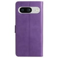 thumbnail image 4 of TECH CIRCLE for Google Pixel 8 Case, with RFID Blocking [2 Card Slots] PU Leather Cover with Detachable Hand Strap Flip Kickstand Magnetic Wallet Cover for Google Pixel 8 6.2" 2023, Purple, 4 of 9