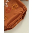 thumbnail image 5 of Halloween Baby Boy Girl Outfit Pumpkin Long Sleeve Sweatshirt Romper Fall Bubble Bodysuit Newborn First Halloween Costume, 5 of 8