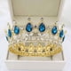 thumbnail image 1 of Zhuge Tiara de boda para novia, diadema de princesa, corona de novia, joyería para el cabello con diamantes de imitación de cristal, decoración para princesa, novia, cumpleaños, graduación, boda (M), 1 of 4