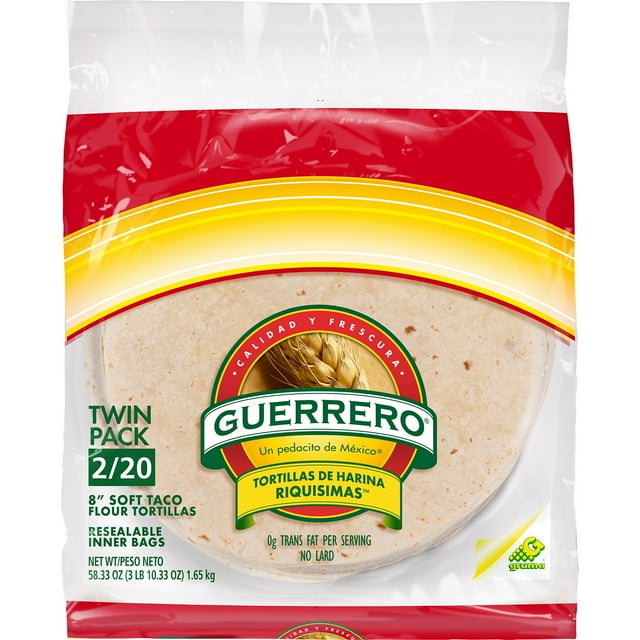 Guerrero 8" Soft Taco Flour Tortillas 29.17 oz., 2 pk.