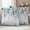White Turquoise, variant on Green Blue Eucalyptus Leaves Outdoor Waterproof Pillow Covers, Summer Botanical Weeping Decorative Square Throw Pillowcase Sofa Cushion Sham for Patio/Couch/Chair, 26"x26" 2 Pack