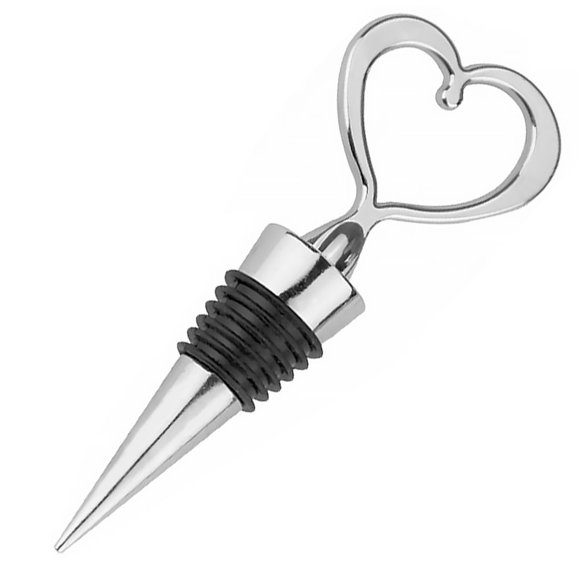 Youkk Métal silicone vin et boissons Bouteille Stopper frais Keeping Cork Scellant Bar Cuisine, Sliver, Amour Forme