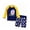 00-Yellow12, variant on Byoo Toddler Boy Polar Bear Print Swimsuit Two Piece Quick Dry Swim Rash Guard for Kids,White