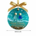 thumbnail image 2 of Friendship Sea Glass Christmas Ornaments – Handmade Holiday Decorations, Unique Friendship Gifts for Women, Festive Tree Hanging Decor, 2 of 6