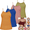 Orange, variant on Women's Ribbed Spaghetti Strap Padded Tank Top, Built-in Bra Basic Camisole (4 Pack)