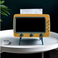 thumbnail image 5 of TV Tissue Box Multi Functional Creative Tissue Box Holder with Cell Phone Slot Decoration Tissue Holder Home Living Room Cute StyleKleenex Box Holder for Bathroom Office, 5 of 7
