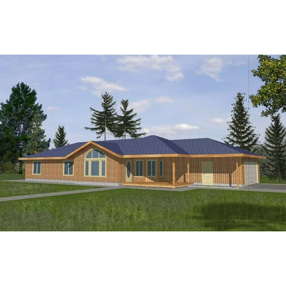 001-3134: Northwest Craftsman 3 Bed, 2 Bath Luxury Home Plan, 1562 Sq Ft: Full Blueprints with License to Build by Home Plan Marketplace - Lesuto