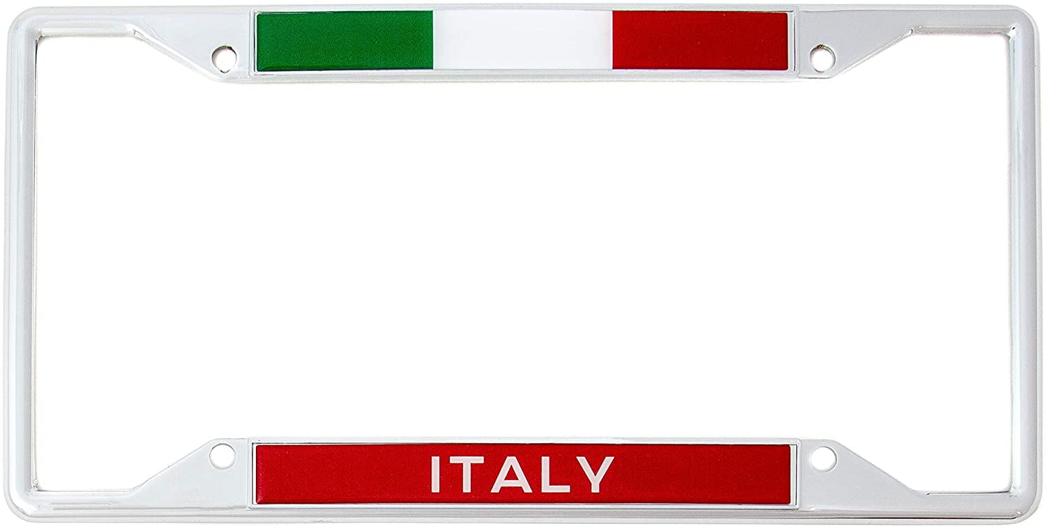 Country of Italy Italian Flag License Plate Frame For Front Back of Car