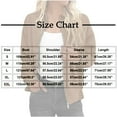thumbnail image 3 of ClodeEU Suede Bomber Jacket For Women,Stand Collar Casual Zip Up Jackets,Oversized Trendy Outerwear Coats Beige,Womens Plus XL, 3 of 9