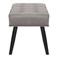thumbnail image 4 of Costaelm Hank Tufted Velvet Upholstered Bench, Velvet Gray, 4 of 7