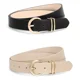thumbnail image 1 of 2pcs Cinturón Mujer Piel Elegante Joven Casual Cinturon Dama, 1 of 2